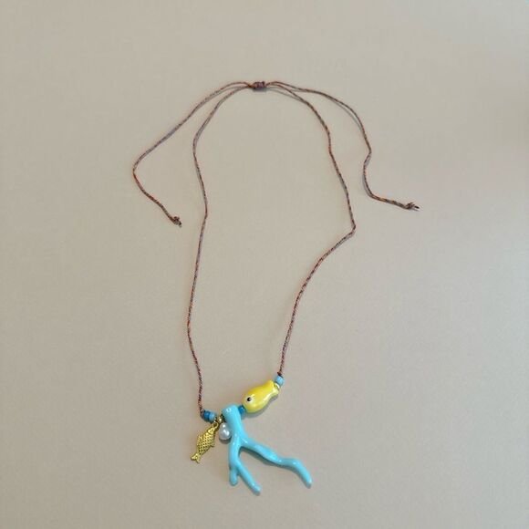 Boho fish necklace N1047 - Picture 2 of 4